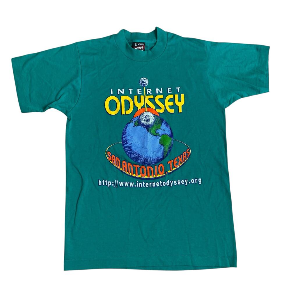 Vintage 90s San Antonio Texas Internet Odyssey Shirt Single Stitch Microsoft
